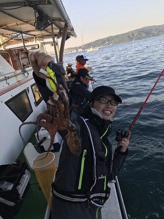 明石タコ釣りで真蛸釣果