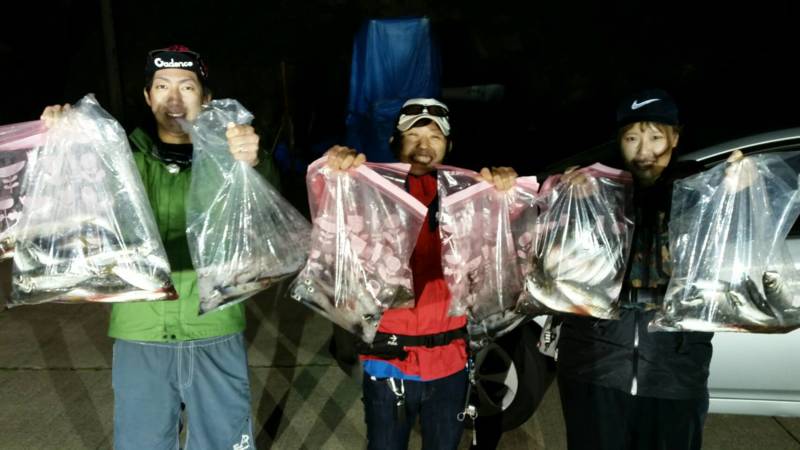 福井県 鷹巣沖のボートアジングでアジ・イカ釣果