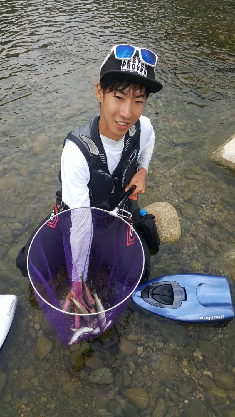 台風後の揖保川へ