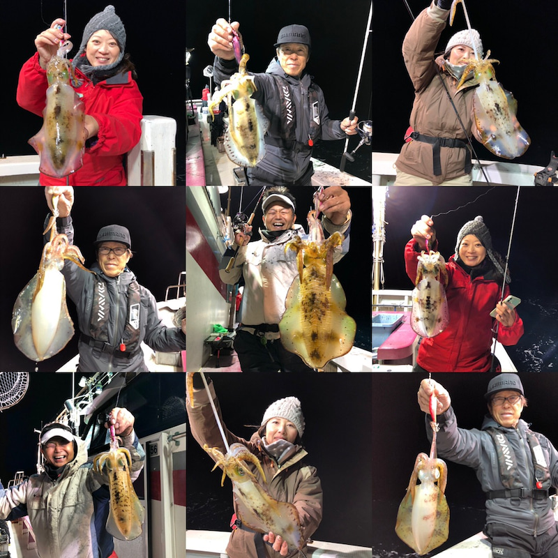 福井県若狭大島海生丸の船釣りでアオリイカ釣果