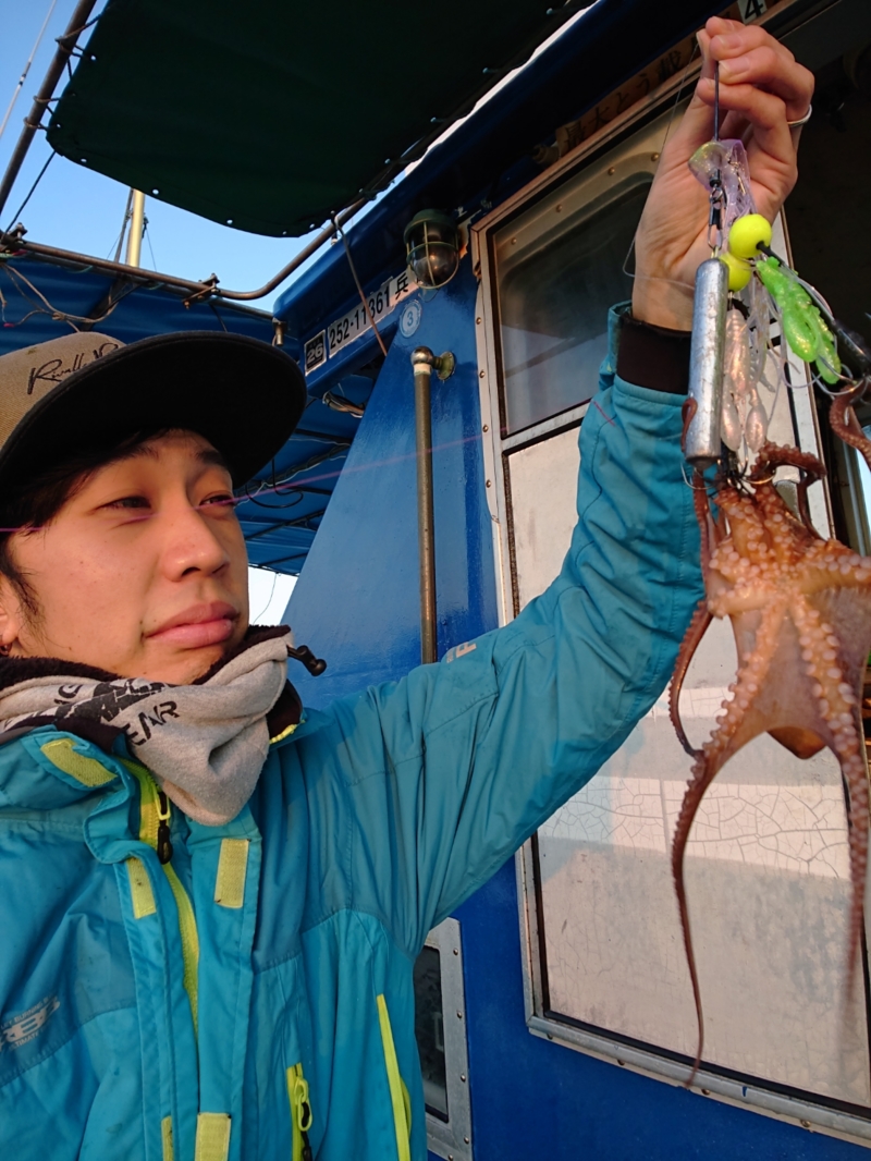 兵庫県明石市海蓮丸の船釣りでタコ釣果
