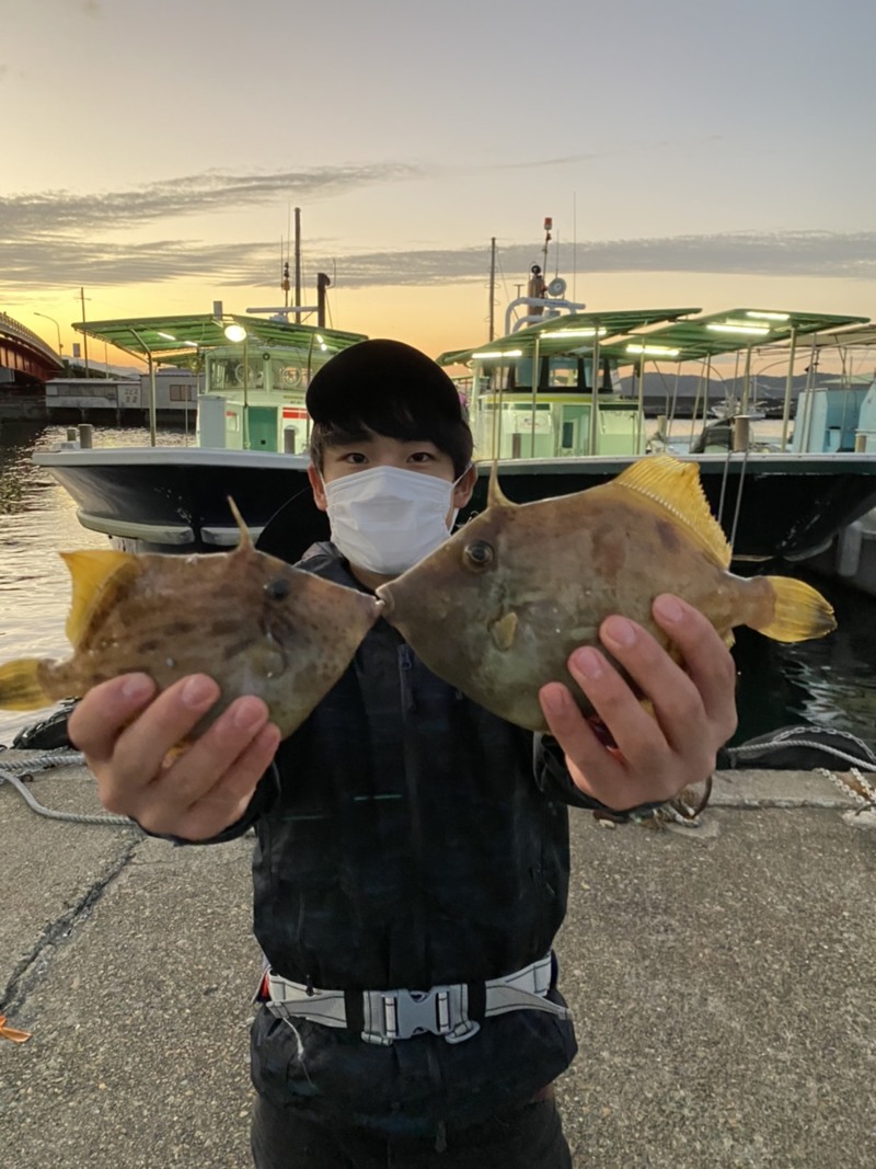 和歌山県三邦丸の船釣りでカワハギ・マダイ釣果