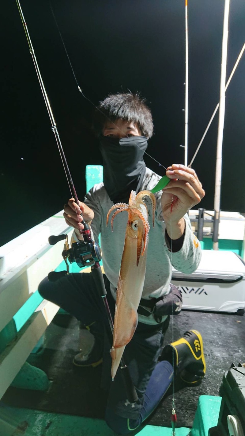 京都京丹後市幸新丸の船釣りでケンサキイカ釣果