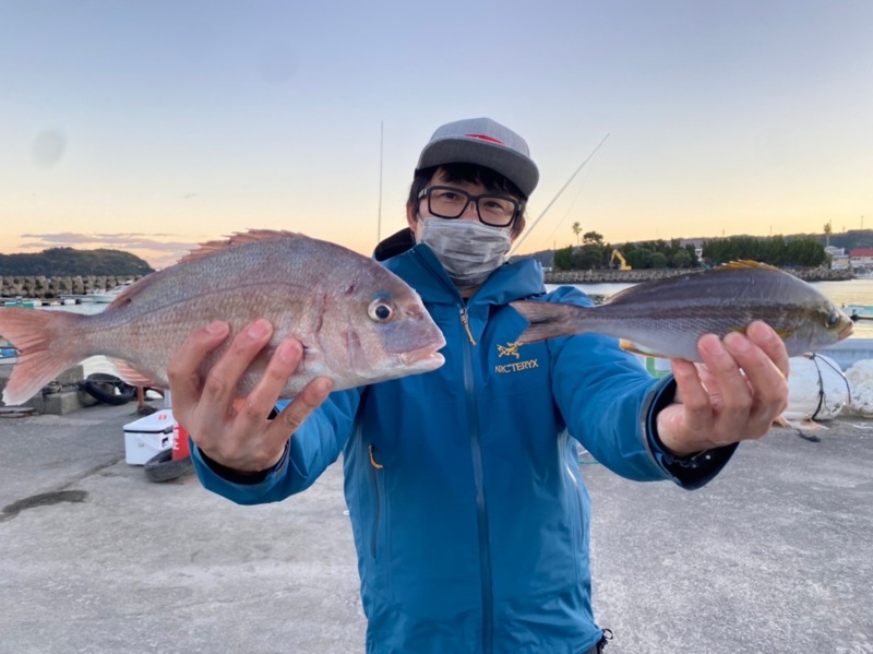 和歌山県串本 あけみ丸の船釣りでマダイ・アジ・イサキ釣果