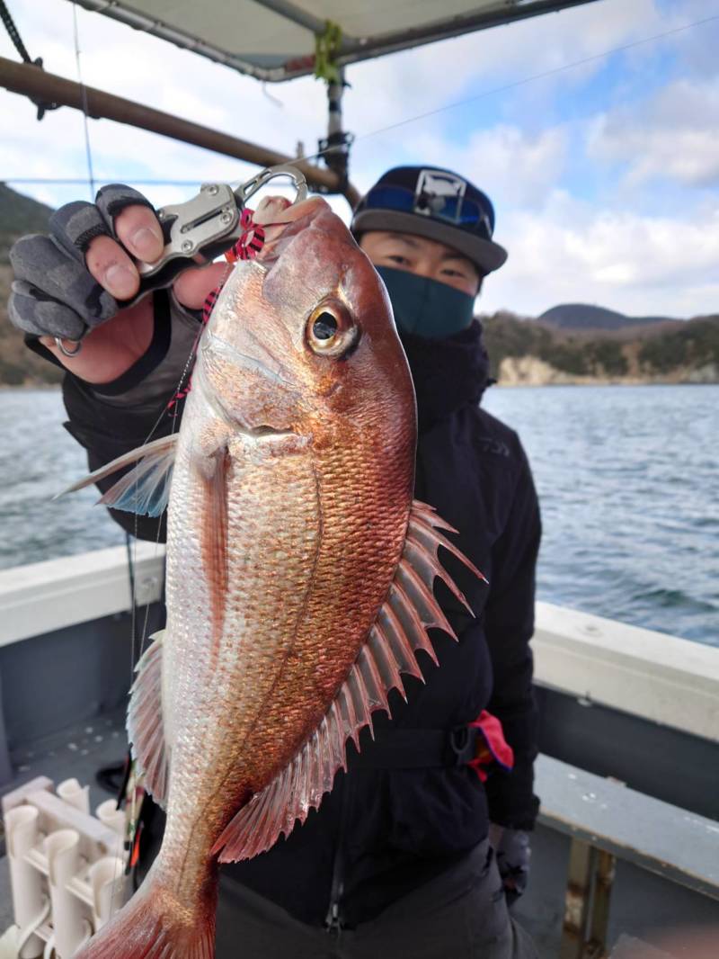 香川県小豆島 村由丸の船釣りでマダイ釣果