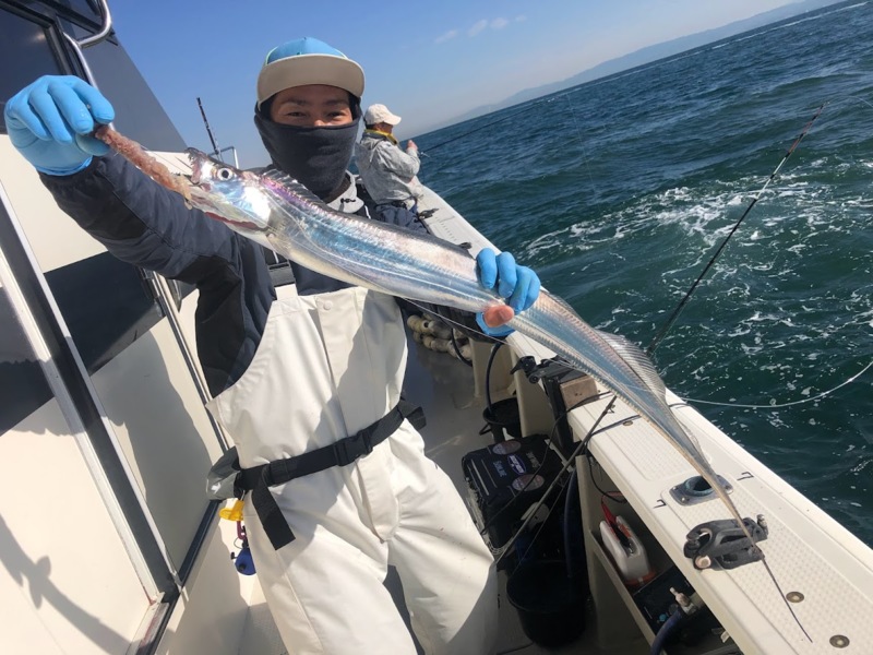 洲本沖で初テンヤタチウオ!