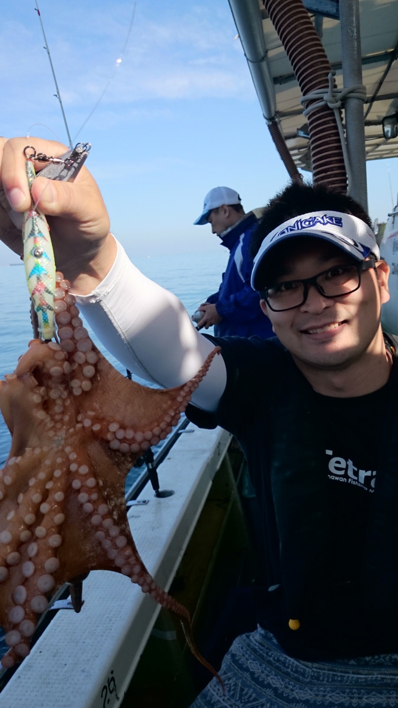 兵庫県明石|船タコ(エギ)・タコ20杯釣果