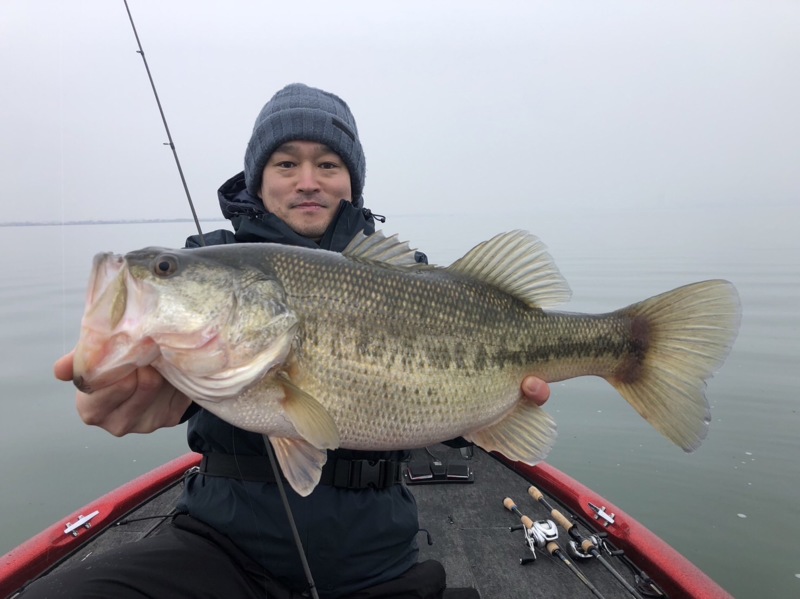 滋賀県琵琶湖ボートで早春の南湖ブラックバス釣果