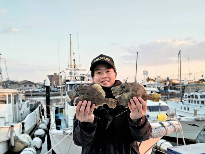 心も体もペッタンコのカワハギ