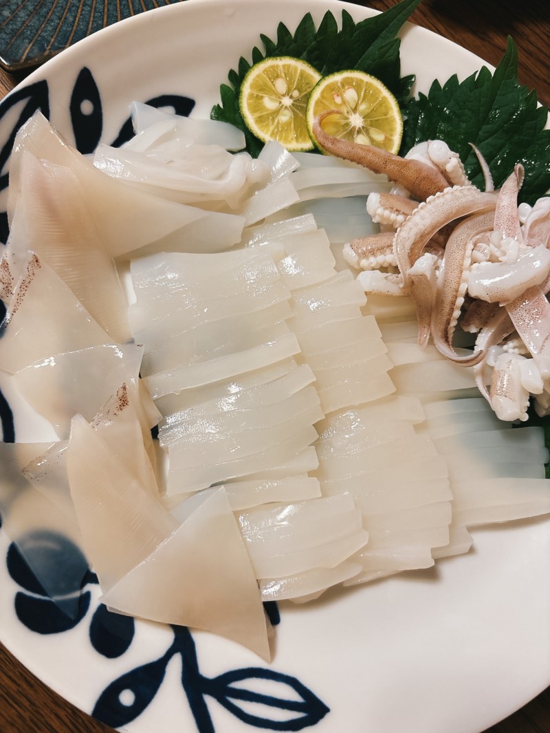 浅茂川漁港からの船釣りで白イカ釣果