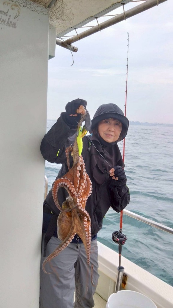 明石でタコ釣り!キロオーバー!