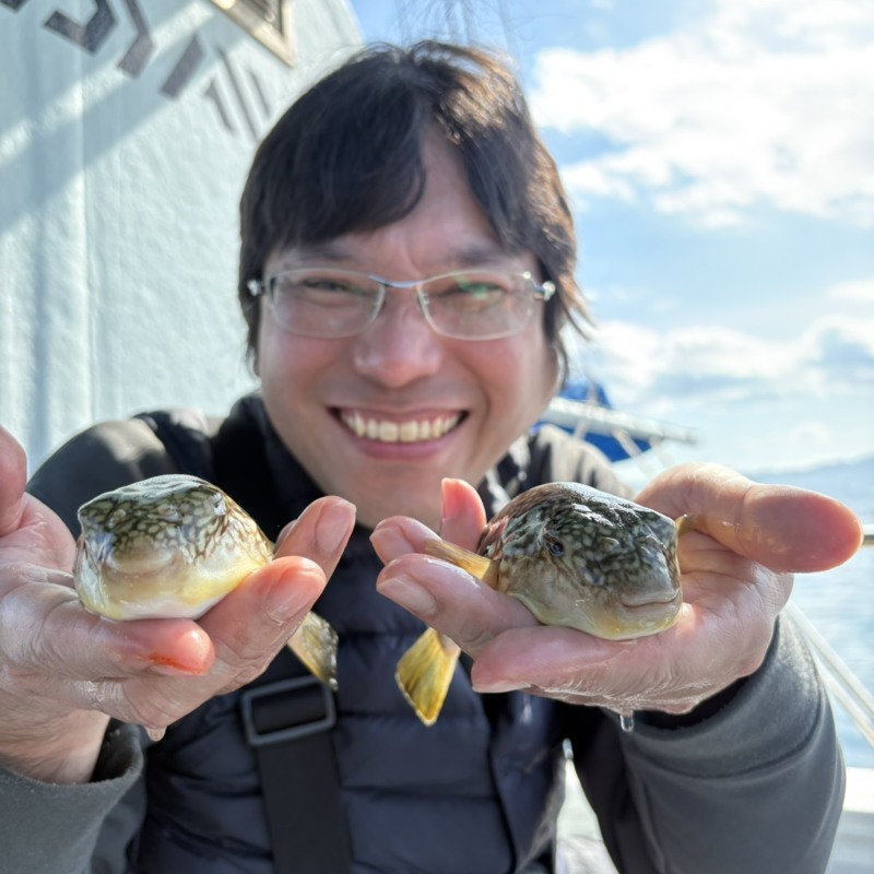 大阪府阪南市「日の出丸」のカットウ釣りでショウサイフグ釣果