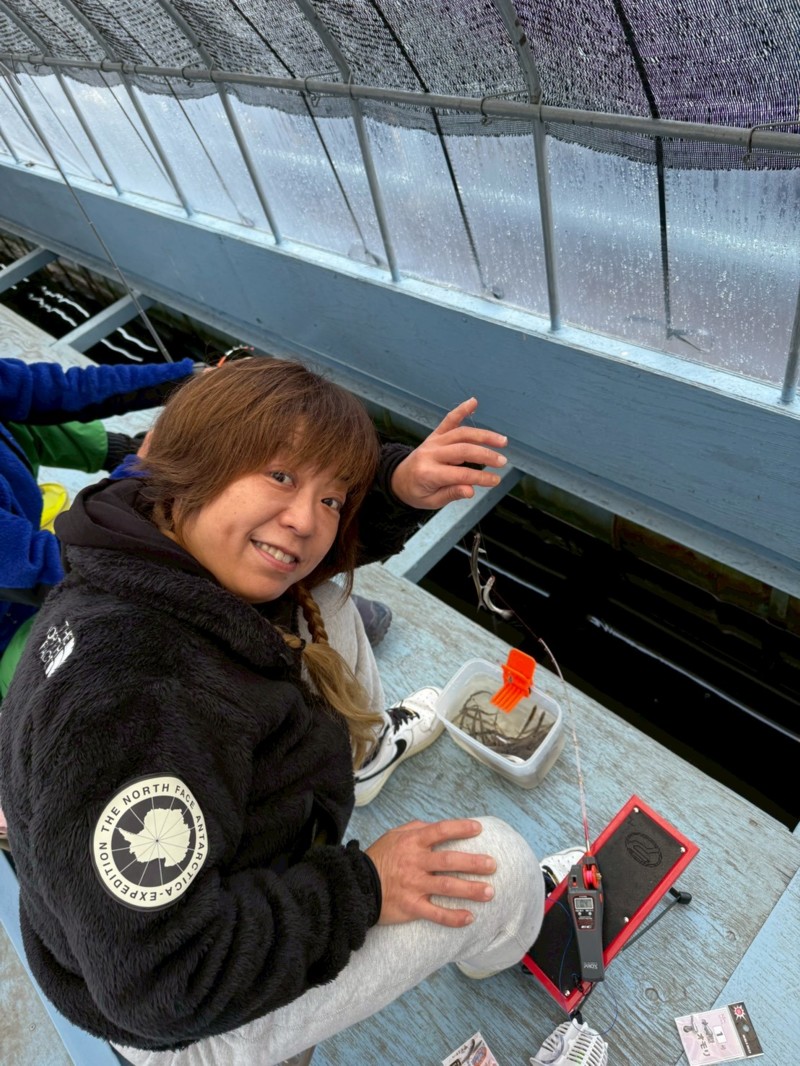 長野県諏訪湖でワカサギ釣果