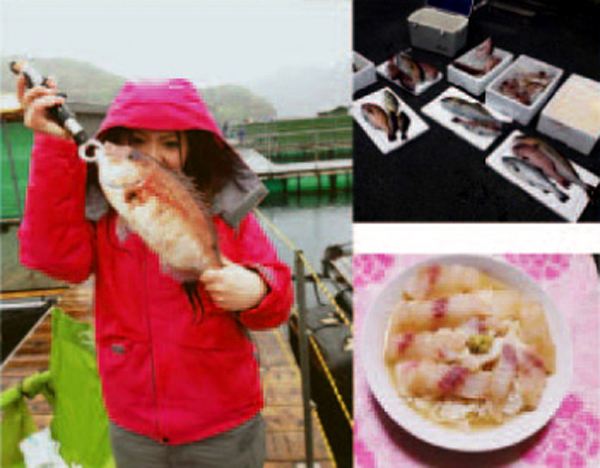 「三重県伊勢」海上釣堀で鯛やシアマジ、イサキなど釣果